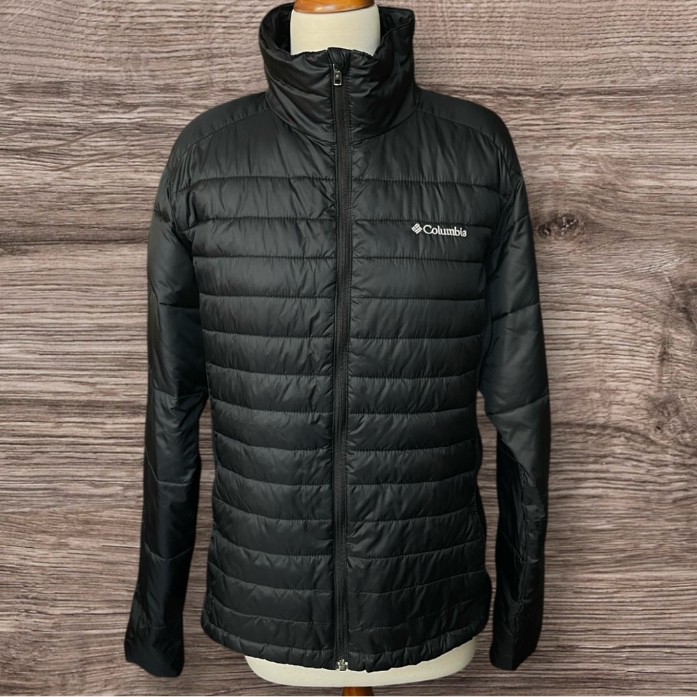 Columbia Powder Pillow Hybrid Black Water Resistant Zip-Up Jacket Size Large - Picture 11 of 16